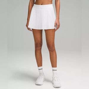 NWT Lululemon Varsity High-Rise Pleated Tennis Skirt in white size 12
